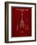 PP306-Burgundy Buck Owens American Guitar Patent Poster-Cole Borders-Framed Giclee Print