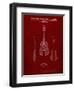 PP306-Burgundy Buck Owens American Guitar Patent Poster-Cole Borders-Framed Giclee Print