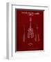 PP306-Burgundy Buck Owens American Guitar Patent Poster-Cole Borders-Framed Giclee Print