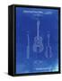 PP306-Faded Blueprint Buck Owens American Guitar Patent Poster-Cole Borders-Framed Stretched Canvas
