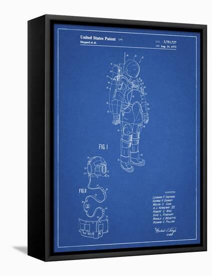 PP309-Blueprint Apollo Space Suit Patent Poster-Cole Borders-Framed Stretched Canvas