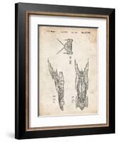 PP311-Vintage Parchment Batman and Robin Batmobile Patent Poster-Cole Borders-Framed Giclee Print