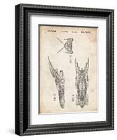 PP311-Vintage Parchment Batman and Robin Batmobile Patent Poster-Cole Borders-Framed Giclee Print