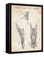PP311-Vintage Parchment Batman and Robin Batmobile Patent Poster-Cole Borders-Framed Stretched Canvas