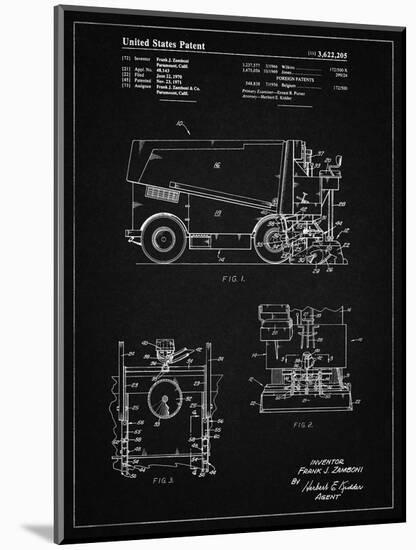 PP313-Vintage Black Ice Resurfacing Patent Poster-Cole Borders-Mounted Giclee Print