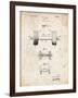 PP314-Vintage Parchment Dumbbell Patent Poster-Cole Borders-Framed Giclee Print