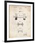 PP314-Vintage Parchment Dumbbell Patent Poster-Cole Borders-Framed Giclee Print