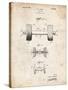 PP314-Vintage Parchment Dumbbell Patent Poster-Cole Borders-Stretched Canvas