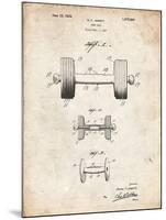 PP314-Vintage Parchment Dumbbell Patent Poster-Cole Borders-Mounted Giclee Print