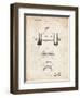 PP314-Vintage Parchment Dumbbell Patent Poster-Cole Borders-Framed Giclee Print