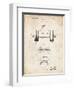 PP314-Vintage Parchment Dumbbell Patent Poster-Cole Borders-Framed Giclee Print