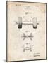 PP314-Vintage Parchment Dumbbell Patent Poster-Cole Borders-Mounted Giclee Print