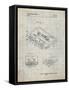 PP319-Antique Grid Parchment Cassette Tape Patent Poster-Cole Borders-Framed Stretched Canvas