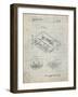 PP319-Antique Grid Parchment Cassette Tape Patent Poster-Cole Borders-Framed Giclee Print