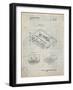 PP319-Antique Grid Parchment Cassette Tape Patent Poster-Cole Borders-Framed Giclee Print