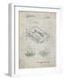 PP319-Antique Grid Parchment Cassette Tape Patent Poster-Cole Borders-Framed Giclee Print