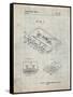 PP319-Antique Grid Parchment Cassette Tape Patent Poster-Cole Borders-Framed Stretched Canvas