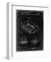 PP319-Black Grunge Cassette Tape Patent Poster-Cole Borders-Framed Giclee Print