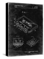 PP319-Black Grunge Cassette Tape Patent Poster-Cole Borders-Stretched Canvas