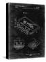 PP319-Black Grunge Cassette Tape Patent Poster-Cole Borders-Stretched Canvas