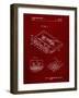 PP319-Burgundy Cassette Tape Patent Poster-Cole Borders-Framed Giclee Print