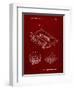 PP319-Burgundy Cassette Tape Patent Poster-Cole Borders-Framed Giclee Print