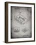 PP319-Faded Grey Cassette Tape Patent Poster-Cole Borders-Framed Giclee Print