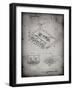 PP319-Faded Grey Cassette Tape Patent Poster-Cole Borders-Framed Giclee Print