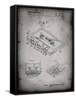 PP319-Faded Grey Cassette Tape Patent Poster-Cole Borders-Framed Stretched Canvas