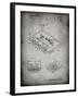 PP319-Faded Grey Cassette Tape Patent Poster-Cole Borders-Framed Giclee Print