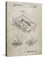 PP319-Sandstone Cassette Tape Patent Poster-Cole Borders-Stretched Canvas