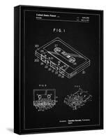 PP319-Vintage Black Cassette Tape Patent Poster-Cole Borders-Framed Stretched Canvas