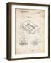 PP319-Vintage Parchment Cassette Tape Patent Poster-Cole Borders-Framed Giclee Print