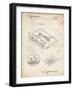 PP319-Vintage Parchment Cassette Tape Patent Poster-Cole Borders-Framed Giclee Print