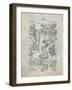 PP32 Antique Grid Parchment-Borders Cole-Framed Giclee Print