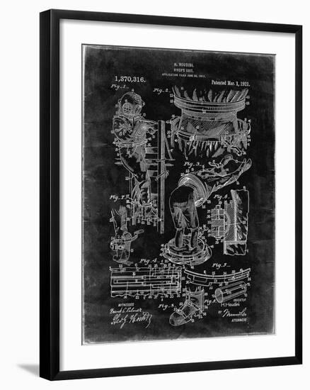 PP32 Black Grunge-Borders Cole-Framed Giclee Print