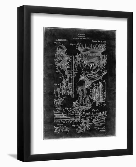 PP32 Black Grunge-Borders Cole-Framed Premium Giclee Print