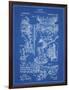 PP32 Blueprint-Borders Cole-Framed Giclee Print