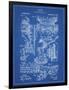 PP32 Blueprint-Borders Cole-Framed Giclee Print