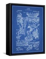 PP32 Blueprint-Borders Cole-Framed Stretched Canvas