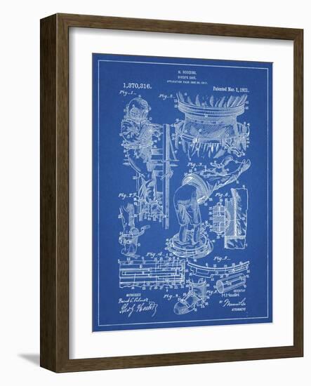 PP32 Blueprint-Borders Cole-Framed Giclee Print