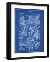 PP32 Blueprint-Borders Cole-Framed Giclee Print