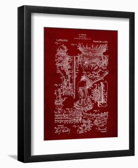 PP32 Burgundy-Borders Cole-Framed Premium Giclee Print