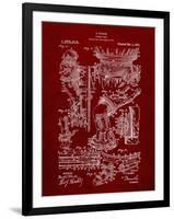 PP32 Burgundy-Borders Cole-Framed Giclee Print