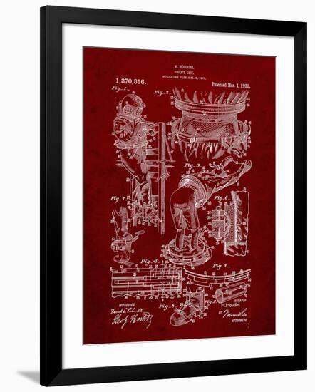 PP32 Burgundy-Borders Cole-Framed Giclee Print