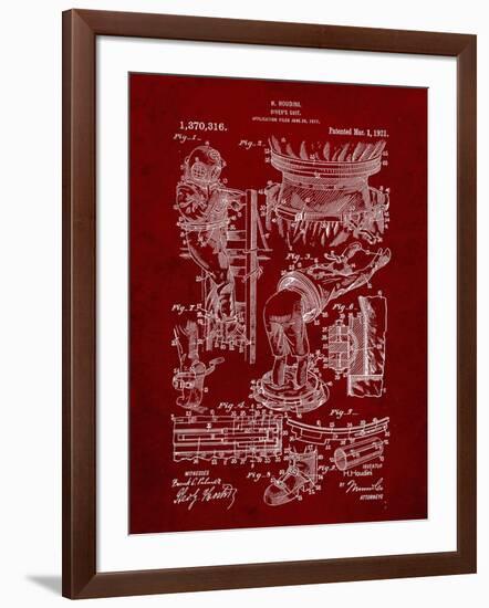 PP32 Burgundy-Borders Cole-Framed Giclee Print