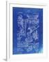 PP32 Faded Blueprint-Borders Cole-Framed Giclee Print