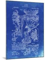 PP32 Faded Blueprint-Borders Cole-Mounted Giclee Print