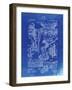 PP32 Faded Blueprint-Borders Cole-Framed Giclee Print