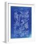 PP32 Faded Blueprint-Borders Cole-Framed Giclee Print